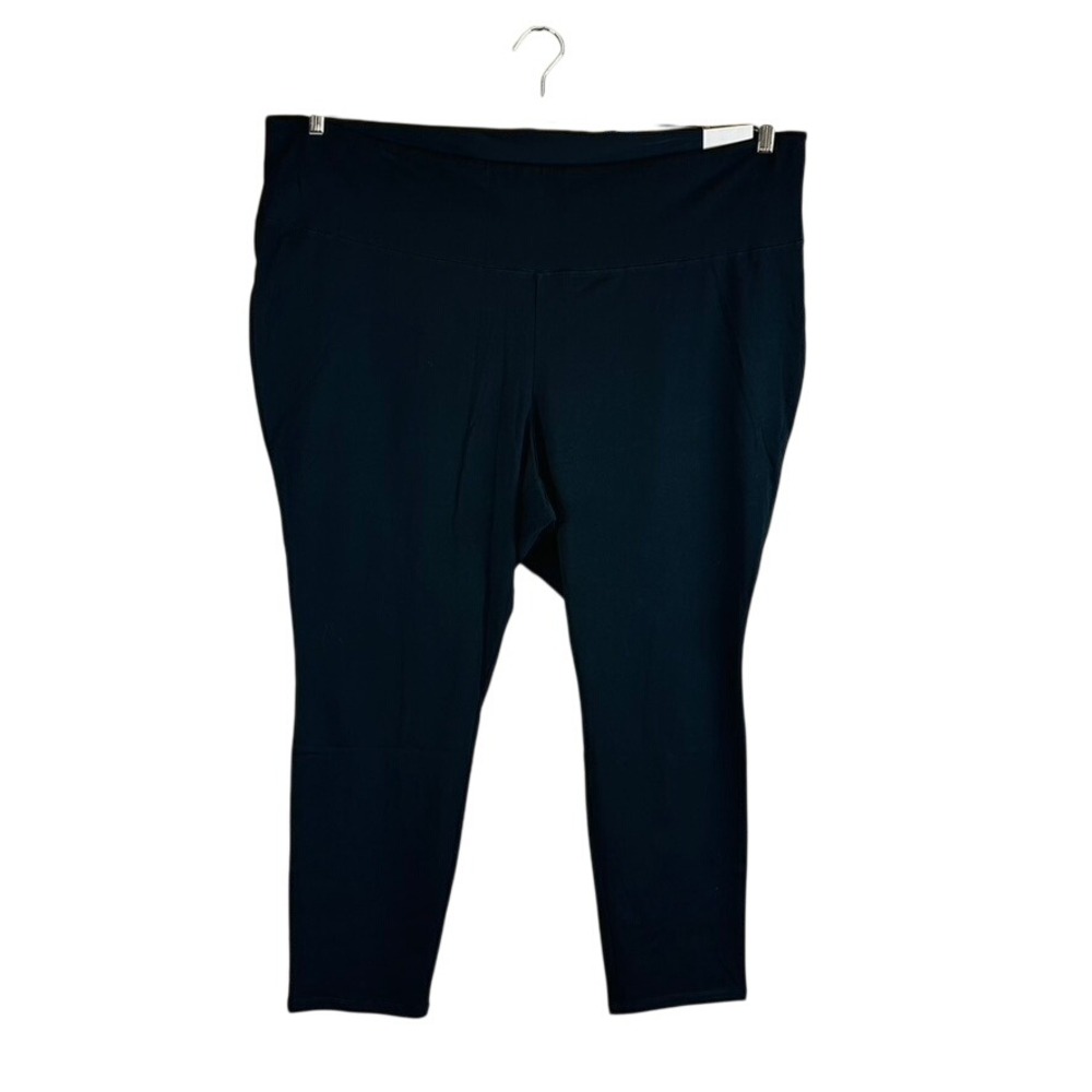 New Catherines Womans 5X 34/36W Pull on Pants Active Leggings Black Lean Fit